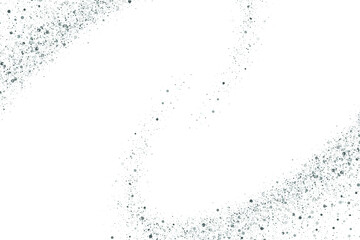 Abstract silver glitter dust isolated on transparent background for presentation
