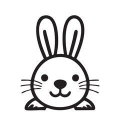 Set of Cute Animal Head Silhouettes