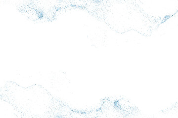 Blue watercolor splash texture isolated on transparent background for design