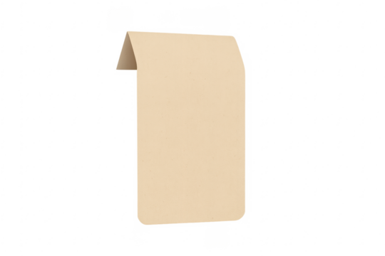 Blank beige paper tag label transparent background