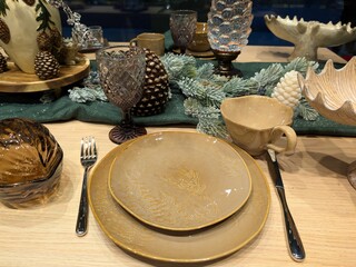 Christmas table setting 