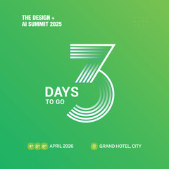 3 Days Left Countdown Poster Template