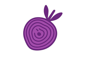 Purple onion illustration representing secure internet access and anonymous web browsing, transparent background