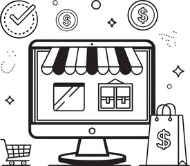 Vector illustration of an abstract technology background with a clock icon set for a modern business web design