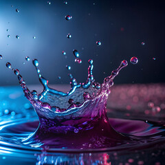 abstract liquid splash frozen in motion