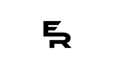 ER initial letters, or ER monogram logo