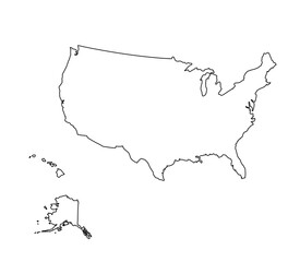 map of united states of america 