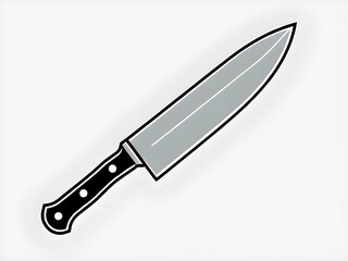 knife, symbol, vector, icon, illustration, kitchen, cooking, tool, utensil, sharp, blade, cutlery, chef, restaurant, food, steel, minimal, flat, line, outline, graphic, isolated, simple, stylized, des