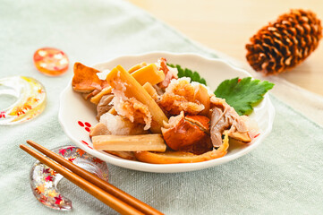 コガネタケのおろし和え