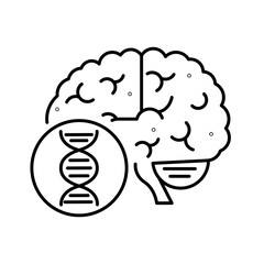 Vector icon of Neuro Bioengineering. highlighting the fusion of neuroscience and bioengineering. Ideal for brain science, medical technology.