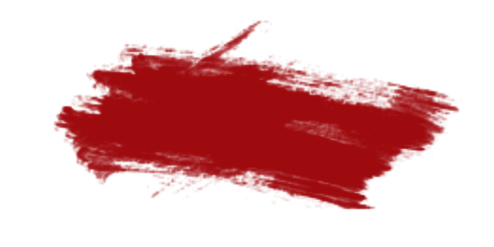 Red paint brush stroke on a clean white background. Grunge smear texture for bold artistic design projects. Abstract paint mark element for creative graphics and modern layouts.