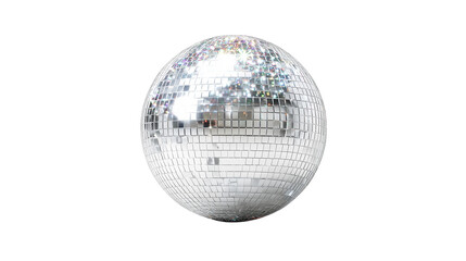 Fototapeta premium Sparkling disco ball reflecting light in a lively party atmosphere during the night at a dance floor venue Generative AI