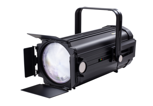 Professional stage light used for theatrical performances or concerts in an indoor venue at night for enhanced visibility and effects Generative AI