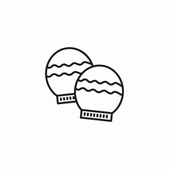 baby winter mittens icon sign vector