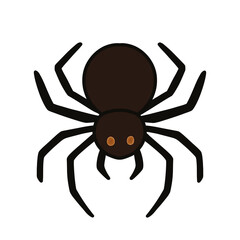 Cute Spider – Simple Halloween Cartoon Illustration