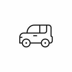 car side view icon sign vector