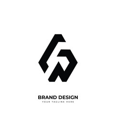 Letter Cw or Wc minimal monogram logo