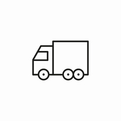 delivery truck box icon sign vector