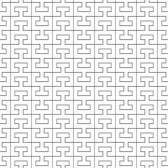 Seamless surface pattern design with Chaine Femme tiles ornament. Oriental traditional ornamentation with repeated sign shapes. Ancient mosaic wallpaper. Grid motif. Digital paper. Vector art image