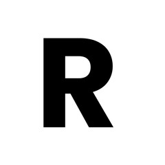 Simple Geometric Letter R Icon