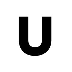 Simple Geometric Letter U Icon