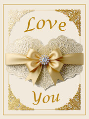 Love You Elegant Valentines Card