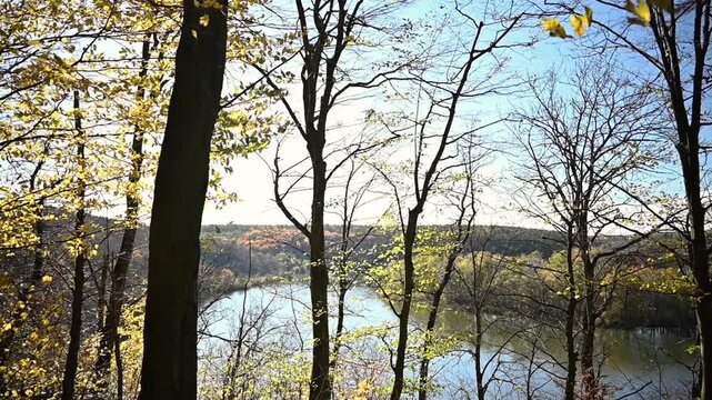 autumn view of the Southern Buh River. 