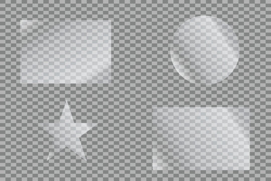 Transparent Glass plate background. Realistic screen glass, window effect with flare, clear glass showcase, glossy plastic glare frame, acrylic with glares and light, plexiglas, Stock royalty free	.