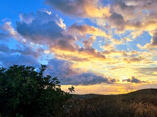 sunset in the mountains