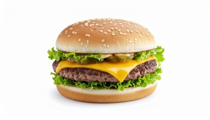 hamburger isolated on white