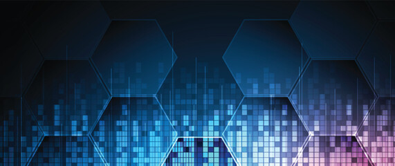 Abstract circuit network and artificial intelligence background for science or business