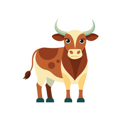 cow cartoon isolated on white