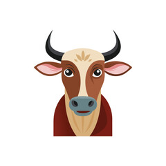 funny cow isolated on white