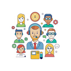 social network connection image illustration