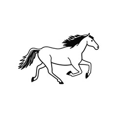 horse silhouette vector illustration