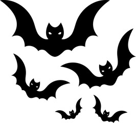 set of halloween bats