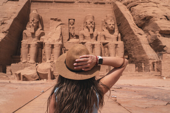 Woman at Egyptian temple