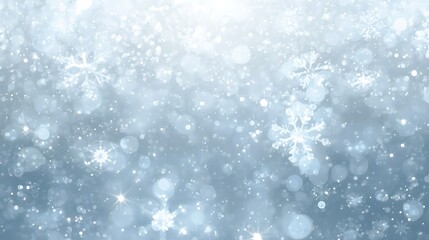 Fototapeta premium Sparkling Snowflakes Falling Gently Through the Winter Sky Creating a Magical Atmosphere