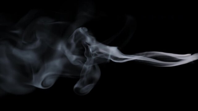 Silky smoke vfx element slow motion in 4K, 120fps and mask pass