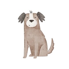 cartoon dog. Colorful illustration, flat style. design for cards, print, posters, logo, cover	
