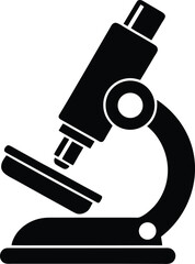 Microscope Vector Illustration, Scientific Research Equipment, Laboratory Analysis Tool, Medical Diagnostic Instrument, Optical Magnification