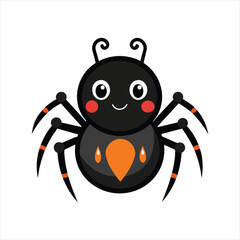 Funny Halloween Spider Logo Icon Vector Template