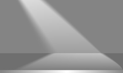 Wall interior background, studio and backdrops show products.with shadow from window color white and grey. background for text insertion and presentation product