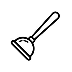 Plumbing drain plunger -  vector icon