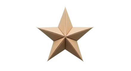 Paper star origami , isolated on transparent background