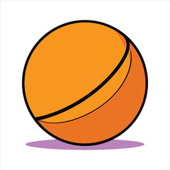 Orange Ball Logo Vector Illustration Design