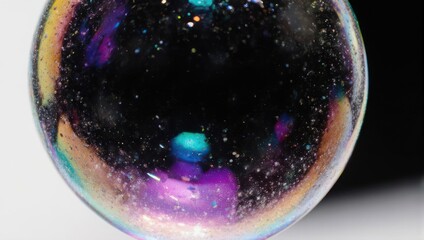 Iridescent Sphere - A Captivating Display of Light and Color.