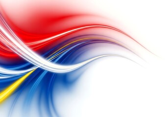Obraz premium Red Blue White Yellow Abstract Swirls Light Streaks