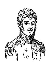 Simon Jose Antonio de la Santisima Trinidad Bolivar Palacios Ponte y Blanco, 1783 - 1830, a Venezuelan statesman and military officer, old vintage illustration, 1897