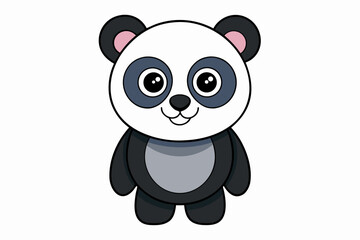 Naklejka premium Black Panda